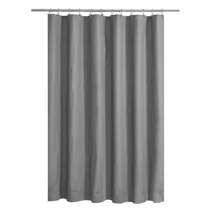 Picture of Mrs Awesome Shower Curtain Liner with 6 Magnets Beige PEVA 8G Thick & Heavy Duty, Waterproof Plastic Shower Curtains for Bathroom, Standard Size 72 x 72 inch, Dark Gray