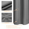 Picture of Mrs Awesome Shower Curtain Liner with 6 Magnets Beige PEVA 8G Thick & Heavy Duty, Waterproof Plastic Shower Curtains for Bathroom, Standard Size 72 x 72 inch, Dark Gray