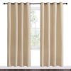 Picture of NICETOWN Blackout Draperies Curtains Panels - Window Treatment Thermal Insulated Solid Grommet Blackout Curtains/Panels/Drapes for Bedroom (Set of 2 Panels, 55 by 78 Inch, Biscotti Beige)