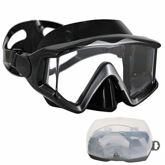 Picture of AQUA A DIVE SPORTS Diving mask Anti-Fog Swimming Snorkel mask Suitable for Adults Scuba Dive Swim Snorkeling Goggles Masks (Gray)