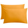 Picture of FLXXIE 2 Pack Microfiber Queen Pillow Cases, 1800 Super Soft Pillowcases with Envelope Closure, Wrinkle, Fade and Stain Resistant Pillow Covers, 20x30, Ginger Yellow