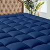 Picture of MATBEBY Bedding Quilted Fitted Twin XL Mattress Pad Cooling Breathable Fluffy Soft Mattress Pad Stretches up to 21 Inch Deep, Twin XL Size, Navy Blue, Mattress Topper Mattress Protector