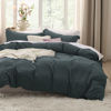 Picture of Bedsure Duvet Cover Queen Size - Soft Prewashed Queen Duvet Cover Set, 3 Pieces, 1 Duvet Cover 90x90 Inches with Zipper Closure and 2 Pillow Shams, Forest Green, Comforter Not Included