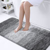 Picture of OLANLY Luxury Bathroom Rug Mat, Extra Soft and Absorbent Microfiber Bath Rugs, Non-Slip Plush Shaggy Bath Carpet Runner, Machine Wash Dry, Bath Mats for Bathroom Floor, Tub and Shower, 44x24, Grey