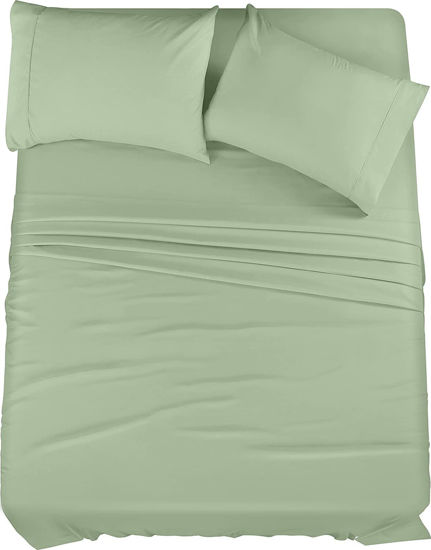 Picture of Utopia Bedding Full Bed Sheets Set - 4 Piece Bedding - Brushed Microfiber - Shrinkage and Fade Resistant - Easy Care (Full, Sage)