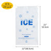 Picture of Belinlen 100 PACK 10 lb. Plastic Ice Bags with Cotton Draw String 12 x 21 Inch Heavy-Duty Plastic Ice Storage Bags with Draw String (2mil Thickness)