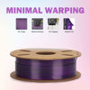 Picture of ERYONE Silk Dual Color Filament PLA 3D Printer 1.75mm +/- 0.03mm, Coextrusion Filament PLA Shiny Filament 1kg(2.2lbs), Black&Purple