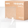 Picture of Clear Plastic RECLOSABLE Zip Bags - Bulk GPI Case of 1000 8" x 10" 2 mil Thick Strong & Durable Poly Baggies with Resealable Zip Top Lock for Travel, Storage, Packaging & Shipping.