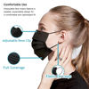 Picture of Face Mask 100PCS Adult Black Disposable Masks 3-Layer Filter Protection Breathable Dust Masks with Elastic Ear Loop for Men Women