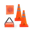 Picture of RoadHero 18 Inch [2 Pack] Collapsible Traffic Safety Cones, Multi Purpose Pop-up Cones with Reflective Collar for Road Safety, Orange Cones for Driving Training, Parking Lots