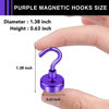 Picture of LOVIMAG Magnetic Hooks，25Lbs Magnetic Hooks for Cruise Cabin, Hooks Magnets for Hanging, Fridge, Classroom, Refrigerator, Ceiling, Office, Kitchen. Grill, Garage-6 Pack of Purple