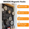 Picture of MIKEDE Magnetic Hooks Heavy Duty, 150Lbs+ Super Strong Magnet Hooks for Cruise Essentials, Neodymium Earth Magnets with Hook for Hanging, Magnetic Metal Hanger for Fridge, Toolbox, Storage, 4 Pack