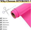 Picture of HTVRONT HTV Vinyl Rolls Heat Transfer Vinyl - 12" x 15ft Pink HTV Vinyl for Shirts, Iron on Vinyl for All Cutter Machine - Easy to Cut & Weed for Heat Vinyl Design (Pink)