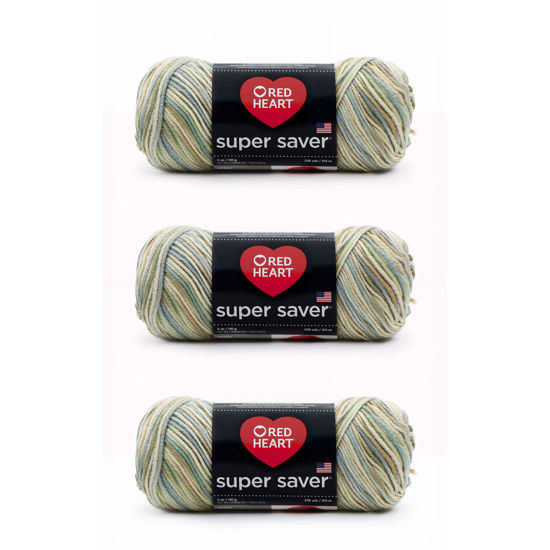 Picture of Red Heart Super Saver Yarn, 3 Pack, Aspen Print 3 Count