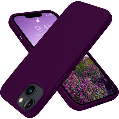 Picture of OTOFLY Designed for iPhone 13 Case, Silicone Shockproof Slim Thin Phone Case for iPhone 13 6.1 inch Purple