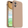 Picture of Vooii Compatible with iPhone 11 Case, Upgraded Liquid Silicone with [Square Edges] [Camera Protection] [Soft Anti-Scratch Microfiber Lining] Phone Case for iPhone 11 6.1 inch - Light Brown