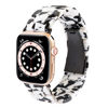 Picture of HOPO Compatible With Apple Watch Band Series 8 Series 7 Series SE Series 6 5 4 3 2 1 Thin Light Resin Strap Bracelet With Stainless Steel Buckle Replacement For iWatch (Cowmooflage/Black,42/44/45/49mm)