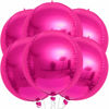 Picture of KatchOn, Big Hot Pink Balloons - 22 Inch, Pack of 6 | Hot Pink Foil Balloons for Hot Pink Party Decorations | Sphere Metallic Pink Balloons, Hot Pink Birthday Decorations | Pink Decorations for Party