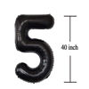 Picture of 55 Number Balloons Black Big Giant Jumbo Number 55 Foil Mylar Balloons for 55th Birthday Party Supplies 55 Anniversary Events Decorations