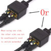 Picture of GLHONG RJ45 Adapter Cable RJ45 Male to Dual Female Adapter Extender Support Ethernet Cat 5/CAT 6 LAN for Switching Networks Between Two Computers (not Used as a Network Splitter)