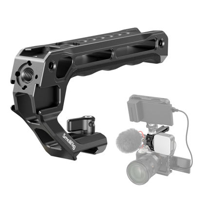Picture of SmallRig Lightweight NATO Top Handle, Quick Release NATO Grip for DSLR Camera Cage, Universal Top Handle with 5 Cold Shoe Adapters and NATO Clamp (Lite) - 3766