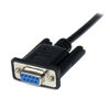 Picture of StarTech.com 2m Black DB9 RS232 Serial Null Modem Cable F/M - DB9 Male to Female - 9 pin Null Modem Cable - 1x DB9 (M), 1x DB9 (F), Black (SCNM9FM2MBK)