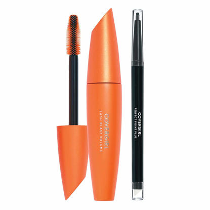 Picture of Covergirl Lash Blast Volume Waterproof Mascara, Volumizing Mascara, Very Black and Perfect Point Plus Eye Pencil, Black Onyx, Combo Pack of 2