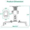 Picture of WALI Projector Ceiling Mount, Universal Low Profile Projector Mount with Retractable Arms and Multiple Adjustment Function (PM-002-W), White