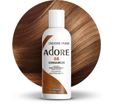 Picture of Adore Semi Permanent Hair Color - Vegan and Cruelty-Free Hair Dye - 4 Fl Oz - 058 Cinnamon (Pack of 1)