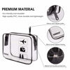 Picture of TSA Approved Clear Travel Toiletry Bag wih Zippers Carry-on Travel Accessories Quart Size Toiletries Cosmetic Pouch Makeup Bags for Men and Women (4pcs)