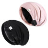 Picture of YANIBEST 2 Pcs Silk Bonnet Satin Bonnet Hair Cover Bonnet Sleep Cap - Adjustable Saty on Satin Lined Slouchy Beanie Hat for Women Curly Natural Hair Night Sleeping