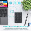 Picture of Bluetooth Number Pad for Laptop, Acedada Wireless Number Pad, USB C Rechargeable, 22-Keys Bluetooth 10 Key Numeric Keypad for Laptop, Computer, Mac, MacBook Air/Pro, iPad, Windows