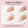 Picture of modelones Gel Nail Polish, 1 Pcs 15ml Transparent Milky White Jelly Gel Polish Set Sheer Pure White Color Nail Gel Polish Kit, Soak Off LED Salon DIY at Home Gel Nail Manicure Gift for Women Girls