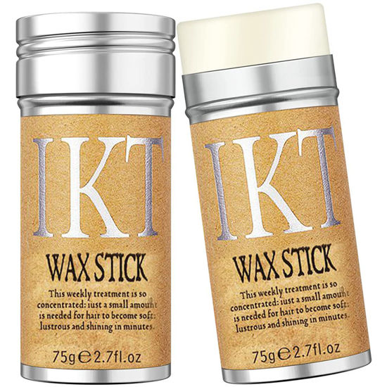 Picture of Hair Wax Stick, 2PCS - Wax Stick For Hair Wigs Hair Slick Stick For Hair Fly Away & Edge Frizz, Easy to Absorb & No White Chips & No-Greasy 2.7 Oz.(Pack of 2)