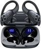 Picture of Bluetooth Headphones Wireless Earbuds 80hrs Playtime Wireless Charging Case Digital Display Sports Ear buds with Earhook Premium Deep Bass IPX7 Waterproof Over-Ear Earphones for TV Phone Laptop Black