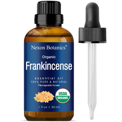 Picture of Organic Frankincense Essential Oil 30 ml - Boswellia Serrata - Natural, Pure Frankincense Oil for Diffuser, Aromatherapy - Therapeutic Grade - Skin Use and Hair Care Benefits from Nexon Botanics