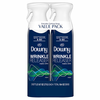 Picture of Downy WrinkleGuard Wrinkle Release Fabric Spray, Fresh Scent, 19.4 Total Oz (Pack of 2) - Fabric Refresher, Odor Eliminator & Anti Static