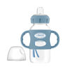 Picture of Dr. Brown’s® Milestones™ Wide-Neck Sippy Bottle with 100% Silicone Handles, Easy-Grip Bottle with Soft Sippy Spout, 9oz/270mL, BPA Free, Light-Blue, 6m+