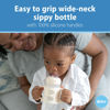 Picture of Dr. Brown’s® Milestones™ Wide-Neck Sippy Bottle with 100% Silicone Handles, Easy-Grip Bottle with Soft Sippy Spout, 9oz/270mL, BPA Free, Ecru, 6m+