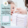 Picture of Cute Castle 12 Pack Muslin Burp Cloths for Baby - Ultra-Soft 100% Cotton Baby Washcloths - Large 20'' by 10'' Super Absorbent Milk Spit Up Rags - Burpy Cloths for Unisex, Boy, Girl - Stripe