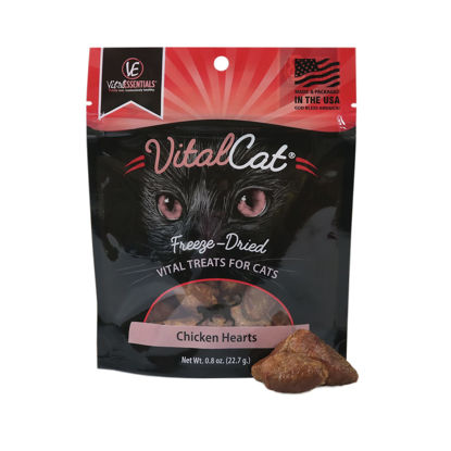 Picture of Vital Essentials Freeze Dried Cat Treats, Chicken Hearts 0.8 oz