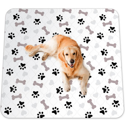 Picture of GREEN LIFESTYLE Washable Underpads - Large Pee Pads for Dogs, Machine Washable Reusable Puppy Pads, Waterproof Pet Training Pad, Dog Pee Pad, Anti-Slip Backing (Pack of 4 - 30x34)