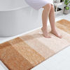 Picture of OLANLY Luxury Bathroom Rug Mat, Extra Soft and Absorbent Microfiber Bath Rugs, Non-Slip Plush Shaggy Bath Carpet Runner, Machine Wash Dry, Bath Mats for Bathroom Floor, Tub and Shower, 59x24, Beige