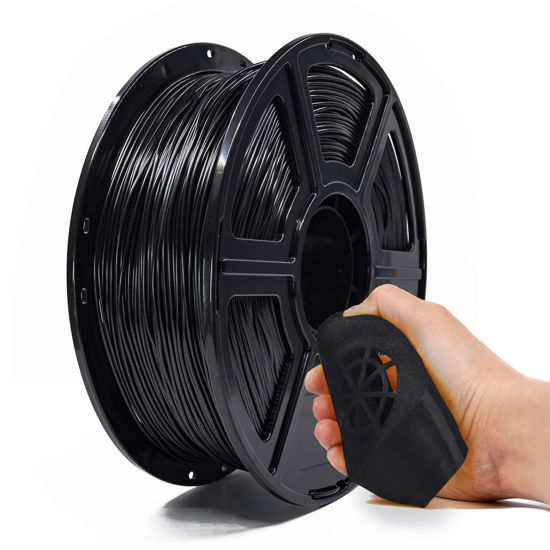 Picture of Flashforge PLA Flexible 1.75 mm 3D Printer Filament, 3D Printing Filaments 1kg Spool-Dimensional Accuracy +/- 0.02mm, Environmental Friendliness, no Smoke and no Odor (Black, PLA Flexible)