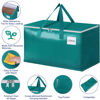 Picture of StorageRight Moving Bags-Heavy Duty Moving Boxes, Storage Totes with Zipper, Reinforced Handles and Tag Pocket-Collapsible Moving Supplies for Moving, Storage and Travel 93L(Green-6 Pack)