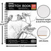 Picture of FIXSMITH 9"X12" Sketch Book | 200 Sheets (68 lb/100gsm) | Pack of 2 (100 Sheets Each) | Durable Acid Free Drawing Paper | Spiral Bound Sketchpad for Beginners,Artists & Professionals | Bright White