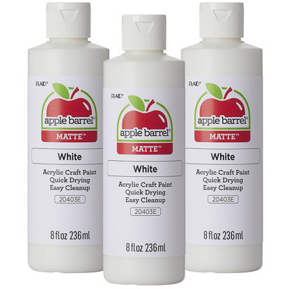 Picture of Apple Barrel Acrylic Paint in Assorted Colors, White (Pack of 3) 8 oz, 20403EA