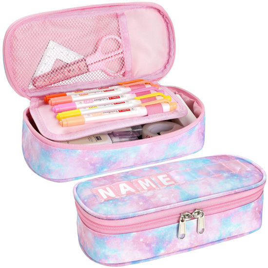 Personalised Kids Pencil Case 2 Compartment Large Stationery Pouch School  Accessories Organiser Funny School Pencil Case for Girls Boys 