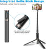 Picture of TONEOF 60" Cell Phone Selfie Stick Tripod,Smartphone Tripod Stand All-in-1 with Integrated Wireless Remote,Portable,Lightweight,Extendable Phone Tripod for 4''-7'' iPhone and Android(Black)