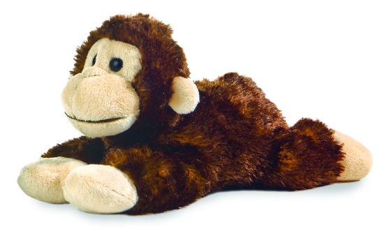 Picture of Aurora® Adorable Mini Flopsie™ Cheki Chimp™ Stuffed Animal - Playful Ease - Timeless Companions - Brown 8 Inches